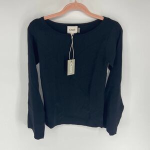 Charli Black Knit Bell Sleeve Crew neck Sweater NWT Womens XS